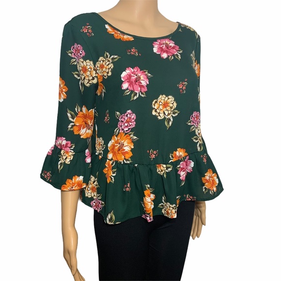 one clothing Blouse open back 3/4 Sleeve - Picture 2 of 9